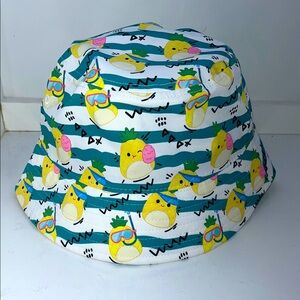 Squishmallows yellow and green bucket hat